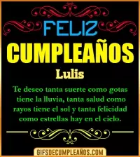 GIF Frases de Cumpleaños Lulis